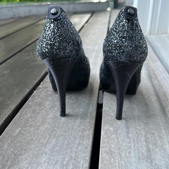 Stuart Weitzman black sparkle pumps - Picture 2 of 2